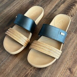 Reef Black and Tan Sandals